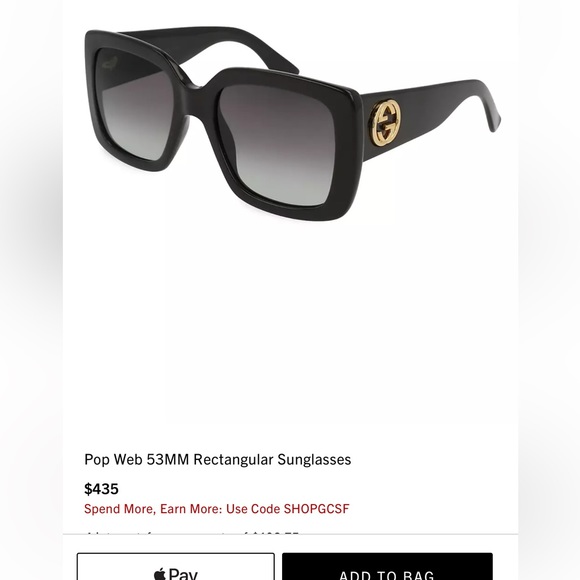 Authentic Gucci Oversized Sunnies - Picture 8 of 8